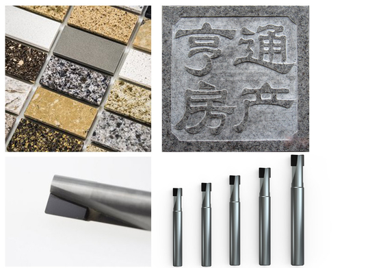 extremo Mills Stone Processing Tools de la fresa PCD de la longitud PCD de 50-100m m