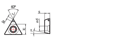 tipo Chip Breaking Inserts PCD Diamond Inserts del TP de las extremidades de 1N 3N
